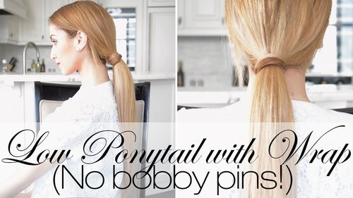 Wrapped Low Ponytail - NO BOBBY PINS! | Fancy Hair Tutorial - YouTube