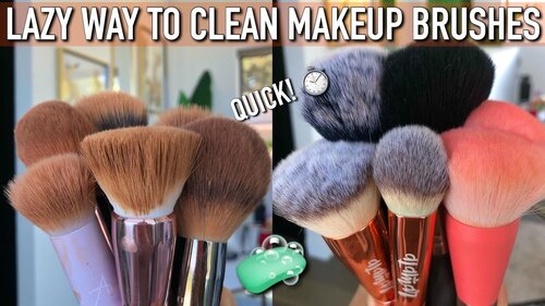 LAZY QUICK WAY TO CLEAN MAKEUP BRUSHES - YouTube