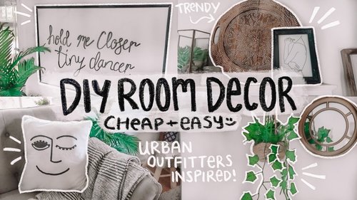 DIY ROOM DECOR! cheap, easy, & Urban Outfitters inspired! - YouTube