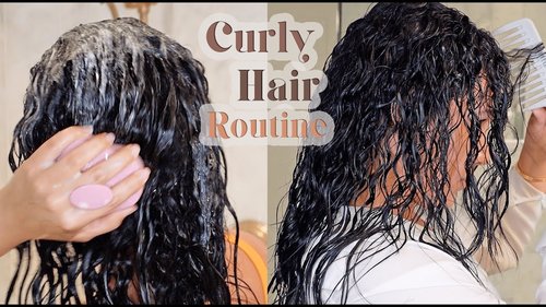 Beginners Curly Hair Routine! (starting my curly journey) - YouTube