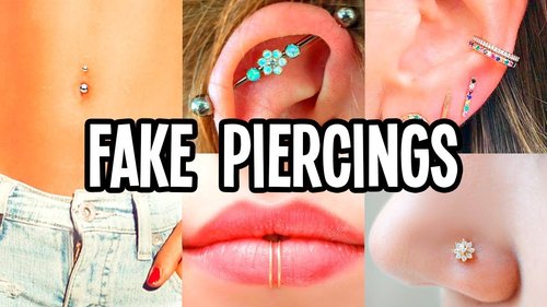14 DIY Fake Piercings in Minutes At Home â¤ï¸ Easy! - YouTube