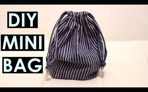 DIY mini drawstring bag from OLD PANTS - YouTube