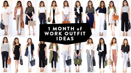 1 MONTH OF WORK OUTFIT IDEAS | Professional Work Office Wear Lookbook | Miss Louie - YouTube