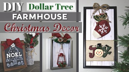 DIY Christmas Decor From $1 Photo Frames | Dollar Tree Farmhouse Christmas DIY Decor KraftsbyKatelyn - YouTube