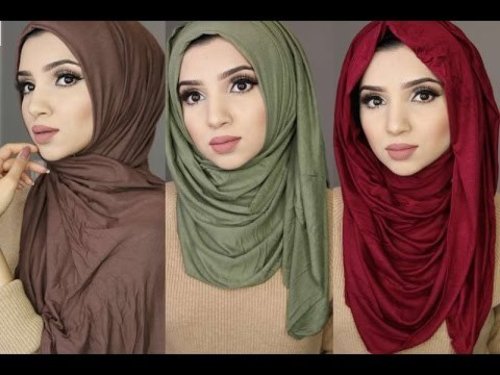 3 Simple Hijab Styles Using Jersey Material - YouTube