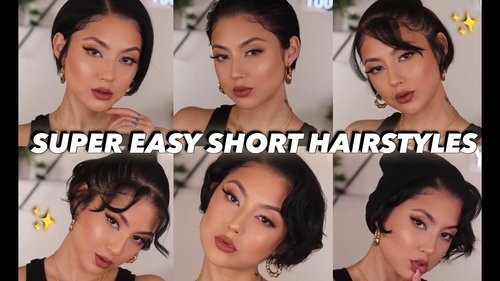 my go-to hairstyles for SHORT hair (quick/easy/affordable) - YouTube