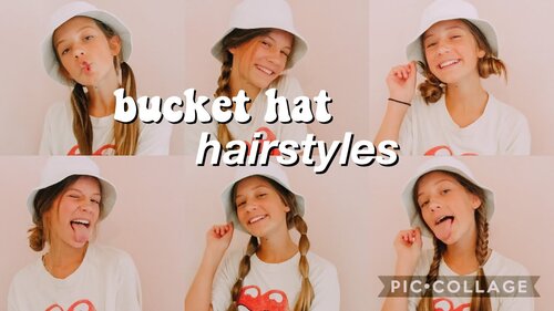 bucket hat hairstyles!! - YouTube