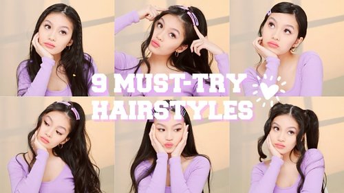 9 QUICK + EASY LAZY GIRL HAIRSTYLES  ð¹ð¤ Jessica Vu - YouTube