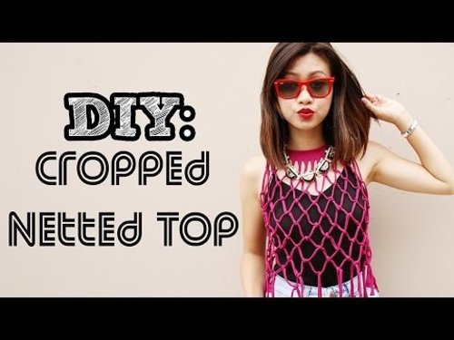 DIY: Macrame Crop Top w/ T-Shirt-NO SEW - YouTube