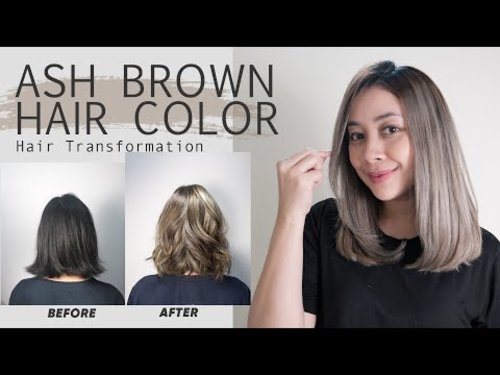 Ash Brown Hair Color Transformation | Foilayage Hair Technique - YouTube