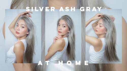 BLEACHING MY HAIR AND DYEING IT SILVER ASH/GRAY AT HOME ð©ð»âð¦³ð¤ (AFFORDABLE) - YouTube