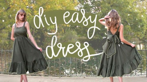 Easy DIY Dress (no zipper & it has pockets!) Pattern Available |Tie Back Dress With Ruffles Tutorial - YouTube