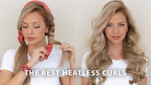 NEW Heatless Curls Tutorial ð ROBE CURLS UPDATED - YouTube