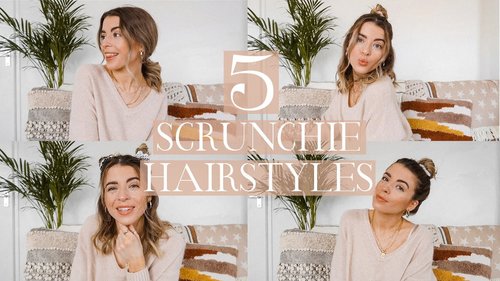 5 EASY HAIRSTYLES USING SCRUNCHIES // Charlotte Olivia - YouTube