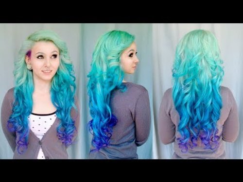 DIY MERMAID OMBRE HAIR on Sarah Sorceress - Tutorial by Cira Las Vegas - YouTube