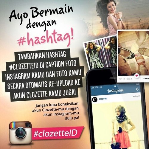 Hello!
It's time to play with hashtag! ###
You can upload your picture to your Clozette through Instagram. Don't forget to connect your IG account first on the Clozette Setting. Just put a [#clozetteID] on your IG post and it will be automatically upload to your Clozette!
Have fun, clozetters  #clozetteid @clozetteid
