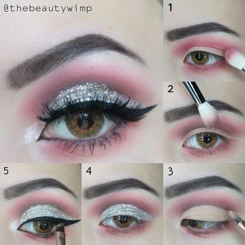 Hi, it's been quite some time since the last  step  by step tut 🖐Glitter Cut Crease 🙅🙅.Deets@anastasiabeverlyhills modern renaisance @eyekandycosmetics glitter in confetti@getthelookid loreal infalliable gel liner@beautycreations.cosmetics glitter primer (can be bought at @ivabeaute.id ).1 = Apply Love Letter for transition shade2 = Apply Cyprus Amber with light hand on the crease3 = Fill in the entire lid with concealer4 =  Put on glitter primer on top of the concealer carefully, then apply the glitter5 = Put on your winged liner