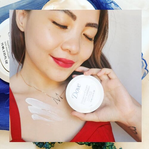 Senang sekali akhirnya sekarang Dove Intensive Cream sudah masuk ke Indonesia.Cream ini merupakan salah satu multifunctional cream yang bagus sekali untuk soothing dan deep moisturizing kulit kering.Bentuk kemasannya berupa tin-jar , mudah dibawah kemana-mana. Tekstur Dove Intensive Cream ini memang cream yang cukup pekat, sehingga ampuh melembabkan kulitku yang super kering ini.Formulanya juga tidak lengket dan cepat menyerap. Wanginya pun lembut & super relaxing. Pokoknya cocok untuk daily use.Sekarang produk ini sudah bisa kalian dapatkan di Alfamart, atau toko-toko terdekat, dan e-commerce favoritmu. @dove #DoveBodyCream #DoveBeautyCream #DoveNourishingCream #MultifunctionCream #DeeplyNourish #HealthierSkin