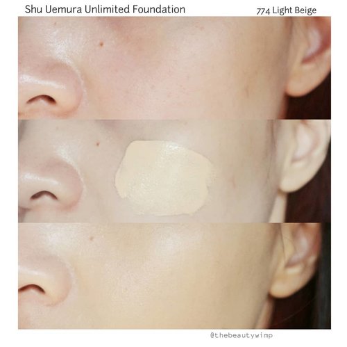 SHU UEMURA UNLIMITED FOUNDATION(2/2).I have used this for several times before coming up with the review and at first, i was quite fearful it wont match my skin type (i have dry skin). To my surprise, it turns out great even i dont use a hydrating primer. Coverage is medium to full and really buildable, you can check out my quick demo on my next post (which will be uploaded later today)..#fakeupfix #makeupforbarbies2 #shuuemura  #shuuemuraid #unlimitedfoundation #bretmanvanity #nyxcosmetics_indonesia #amrezyshoutouts  #beautygram #foundation #undiscovered_muas #morphebabe #slave2beauty #wakeupandmakeup #makeupobsession #fiercesociety #bunnyneedsmakeup #hypnaughtymakeup #makeupinspiration #clozetteid #beautybay