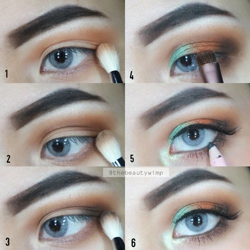 Eye tutorial of my yesterday's look
.
 1. Apply ur transition shade color on crease and lower lashline
3. Deepend the crease with darker color (im using Mocha from MUG)
2. Apply Mali from juvias masquered on inner third +  Cairo on center lid
3. Eyeliner pencil for waterline + mascara for bottom/lower lashes
4. Apply ur fav falsies (optional) & ur done 💕
.
EYES
@makeupgeekcosmetics Cocoa Bear, Mocha & Corrupt
@juviasplace masquerede 
@mokomoko Sorbet Green on inner corner
@kaycollection Dollywink eyeliner pencil
