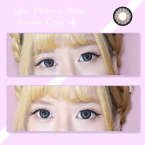 Geo Princess Mimi Sesame greys were just freaking gorgeous. The colors blend in nicely with my natural brown eye color. There are brown dots towards the center of the lenses which design a nice blending effect. I would highly recommend them if you're after some gorgeously clear grey lenses that look good no matter what colour your eyes are, these lenses are perfect if you want to create a dolly effect.. you can buy these lenses on @lensflavors#clozetteid #miharujulieadv #circlelens #review #blogger #softlens #geolens