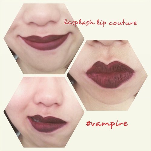 Lasplash lip couture #lasplash #lipcouture #lipproduct #vampire #reviewsoon #atmyblog #alleriamakeupartist #beautyblogger #clozetteid #PhotoGrid