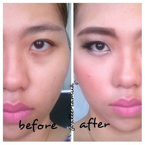 Before after makeup :) #halfmakeup #beforeafter #naturalcolour #naturalmakeup #alleriamakeupartist #makeupartist #makeupartistbali #beautyblogger #indonesiablogger #clozetteid