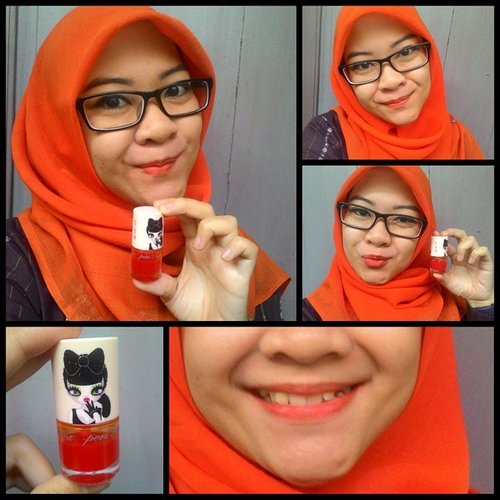 BAM! ORANGE!
Peripera Peri's Tint in Orange Juice 🍊
The shade brightens up this rainy day already.
It is really watery but not too pigmented (only for this shade, I need to swipe twice in the pic).
Sad thing is it has glass packaging so I never risk to bring it in my pouch, scared that it breaks and I will see orange stain all over my bag. Horrible
#day11 #1day1lipstick #lipstickchallenge #clozetteid #clozettedaily