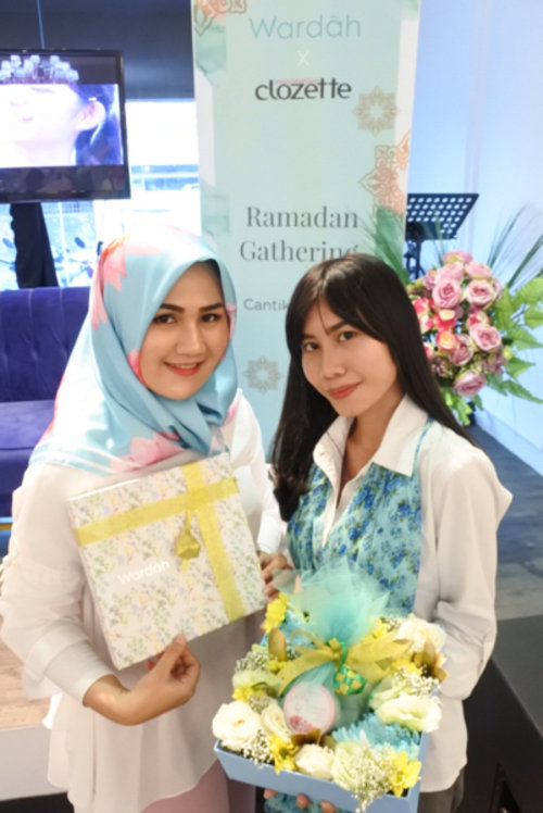 Our DIY Flowers Hampers from Wardah at Ramadhan Gathering. Thankyou @clozette for inviting me😊