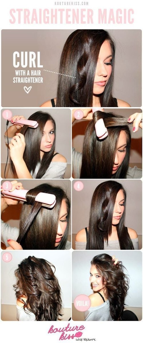  How to curl your hair with straightener