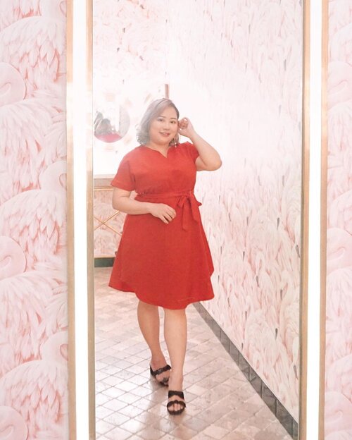 Lil' red dress for casual day ❤️
Anyway, what kind of hair color that suits me best? Blonde? Pink? Red? Purple?
I really need to retouch my hair again 😪
My favorite 👗 from @beatriceclothing 
#BodyPlusIcel
#BajuHalalIcel