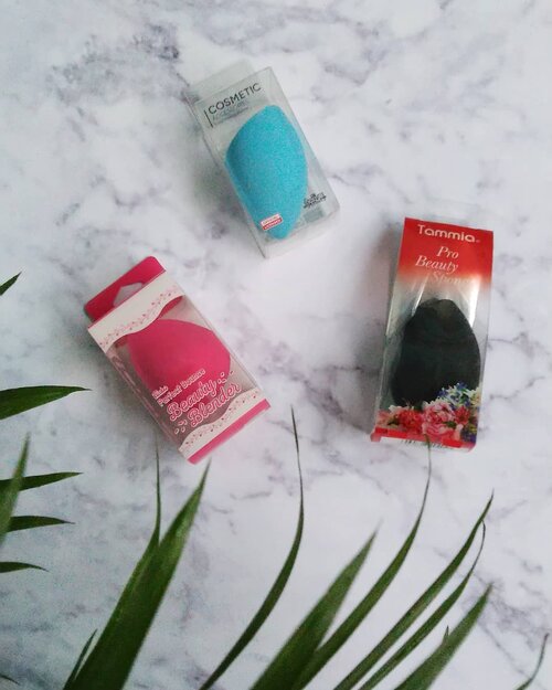 Koleksi beauty blender yang kupunya. .....#clozetteid#beautyblender #fanbocosmetics #tammia #miniso #makeuptools