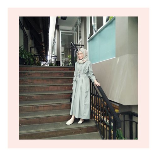 This afternoon 🌻 | wearing Sachi Dress from @mono.basic #ootd #hijabdaily #hijabstyle #clozetteid #clozetteambassador