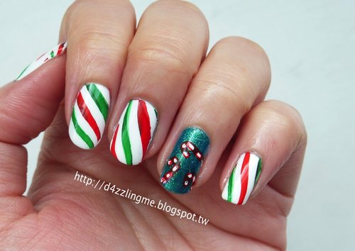 Candy Cane Nails 