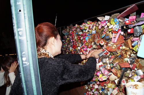Lock Love in Namsan Tower.......Very Chilly At the time 