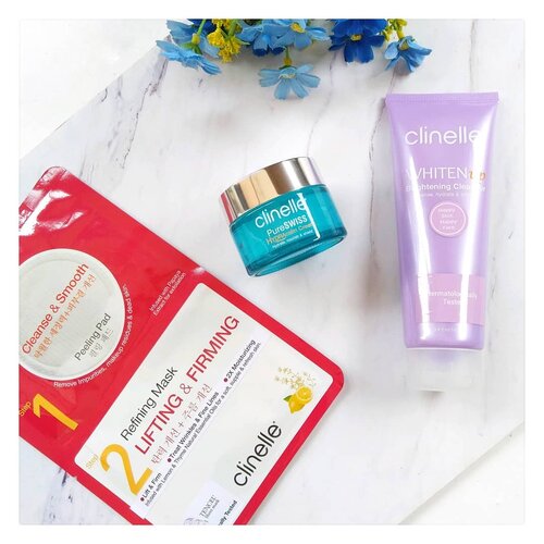 Di #indiraskincarediary ada produk terbarunya @clinelleid ! ーーー🔹Clinelle WhitenUp Brightening Cleanser, tipe sabun muka yang aku suka karena teksturnya gel, kulit gak kerasa ketarik setelah pakai ーー🔹Clinelle Peeling Pad & Refining Mask, menggunakan Papaya Extract untuk exfoliasi kulit. Material mask-nya tencel jadi bisa ngikutin lekukan yang ada di wajah. Ada 4 variant, yang bisa di cek lengkapnya di blog 😻ーーー 🔹Clinelle PureSwiss HydraCalm Cream, gak terasa minyakan tapi tetap bisa melembapkan dan menghidrasi kulit aku yang kering. ーーー@clozetteid ------ #idskincarecommunity #clozetteid #2isBetterThan1 #clinelle #ClinelleIndonesia #PeelingPadRefiningMask #clozetteidreview #ClinelleXCloztteIDReview #indirads #skincareblogger #365inskincare