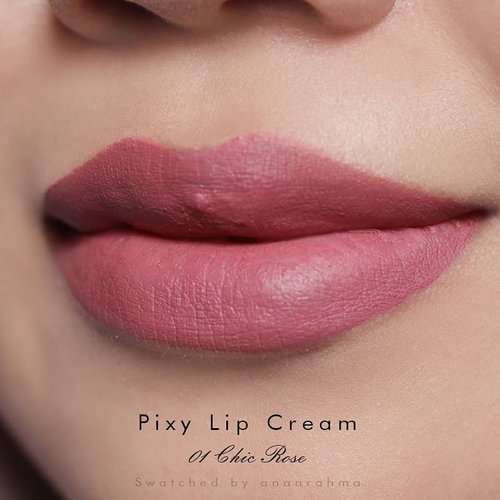 Lip cream @pixycosmetics chic rose
.
.
#clozetteid #makeup #pixy #pixycosmetics #swatch #lipswatch #swatches