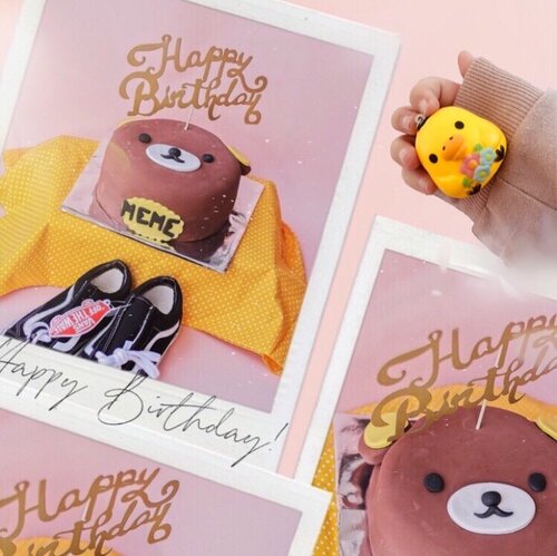 Happy birthday, Angel-lita, nak haipbis hati rillakuma 🎁🧸🎂 @customcakesurabaya ..#clozetteid #birthdaycake