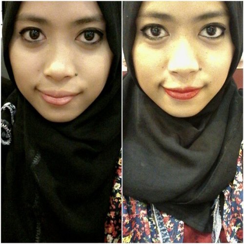 Which one you prefer? #MakeUp  #hijab #lips #ClozetteID