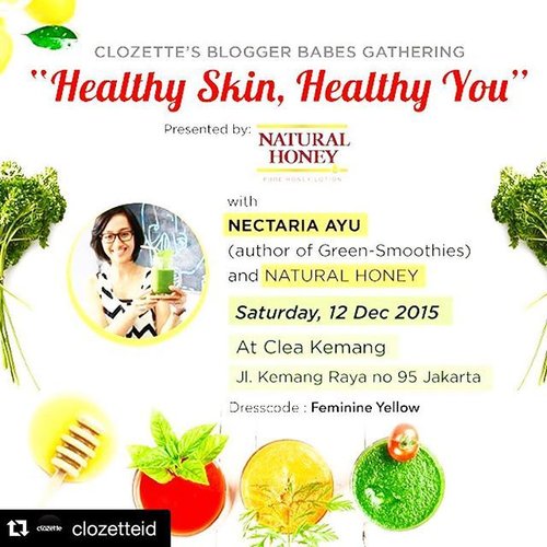 "Healthy Skin, Healthy You"
@ClozetteID @naturalhoney_id
#ClozetteID #CBBNaturalHoney