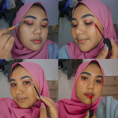 Selamat hari bahagia 😍 everyday is a happy day rightttt?Ada kolaborasi me'ap love love bareng @beautiesquad niyyyy 💕Product used :💕 @eminacosmetics bb cream💕 @purbasarimakeupid powder & lipcream💕 @esqacosmetics blush & eyebrow💕 @mizzucosmetics coffee break lipcreamJadiii 💕 diatas mata gue gambar pake eyeliner terus isi pakai lipcream purbasari yang warna merah, terus timpa pakai glitter shadow dari palet @focallure 💕💕--Ada juga @tiaranab_ yang bikin 💕 makeup super canciksss 💫 go check her out!#Beautiesquad #BSFebCollab #BSCollab #BSValentine #HeartsMakeup #ValentineMakeup #clozetteid #makeuplook