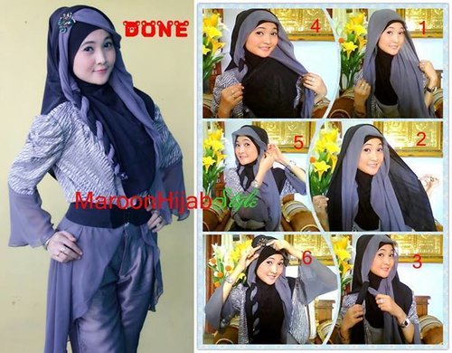 tutorial hijab paris 2 warna untuk pesta