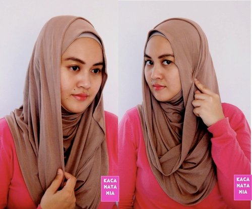 Hijab Style Tutorial Hijab for Chubby Cheeks atau Wajah Bulat Shading Make Up - YouTube