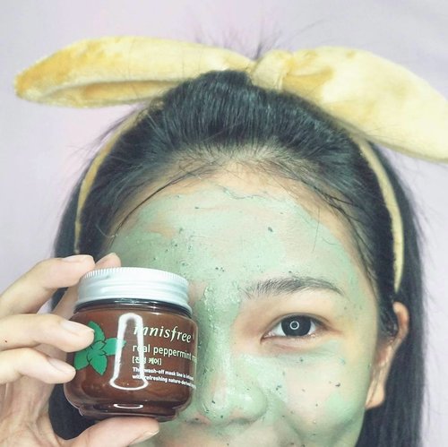 My current favourite mask product from @innisfreeofficial - Real Peppermint mask. 🍃🌿 @altheakorea @bandungbeautyblogger #bdgbbcollabxalthea #tribepost #clozetteid #tribespost #bdgbbxalthea #bdgbbcollab