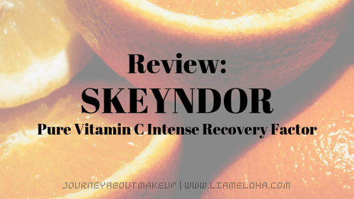Journey About Makeup: Sp. Review: Skeyndor Pure Vitamin C Intense Recovery Factor