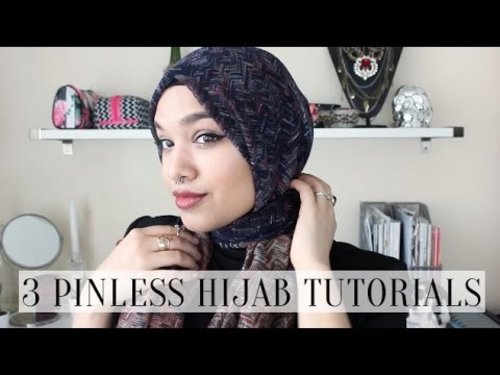 3 Pinless Hijab Tutorials PLUS TOUR INFO! - YouTube