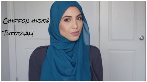 My favourite way to style chiffon hijabs! - YouTube