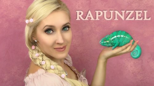 Rapunzel hair and makeup - 5 strand braid  tutorial | Tangled, If Disney Princesses were Real - YouTube