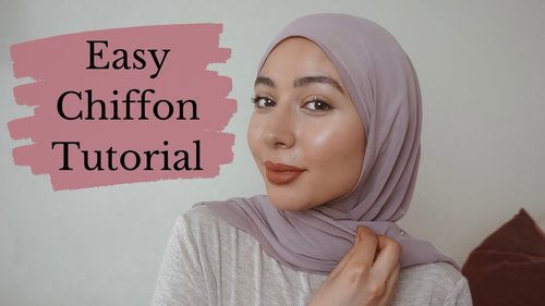 Easy Chiffon Hijab Tutorial - YouTube