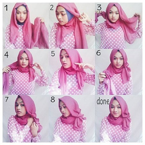 sweet pinky hijab tutorial